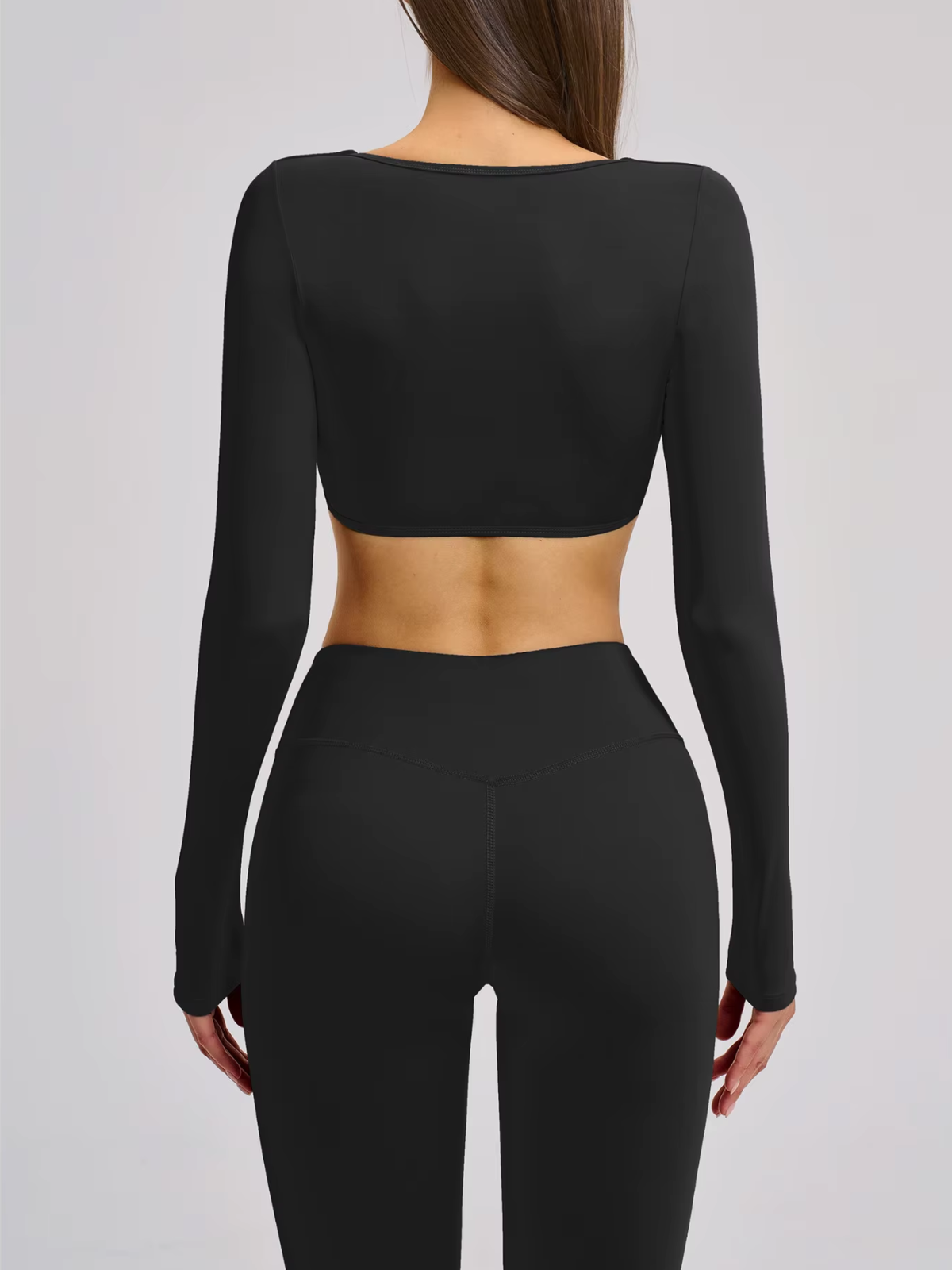Open Front Cropped Long Sleeve Bolero Top