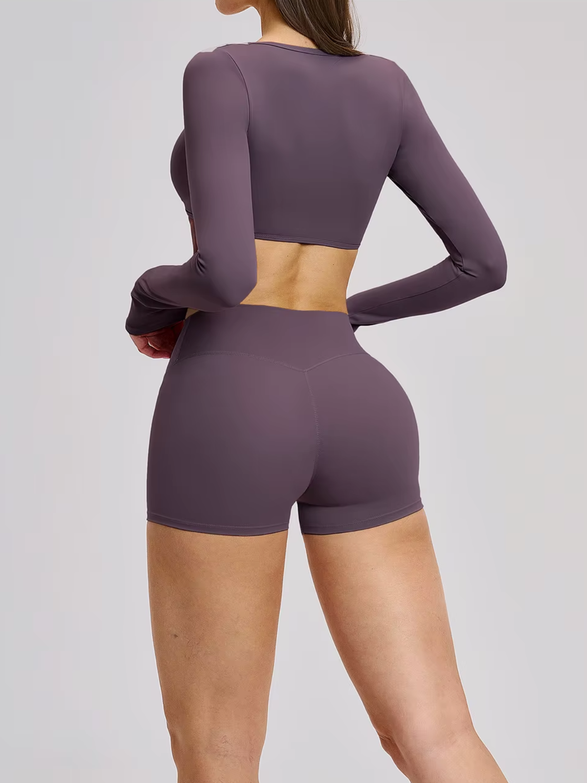 Open Front Cropped Long Sleeve Bolero Top