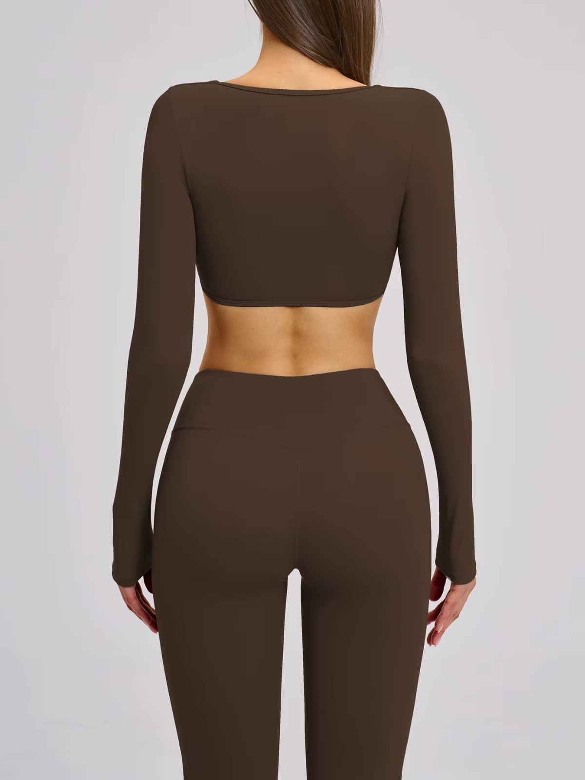 Open Front Cropped Long Sleeve Bolero Top