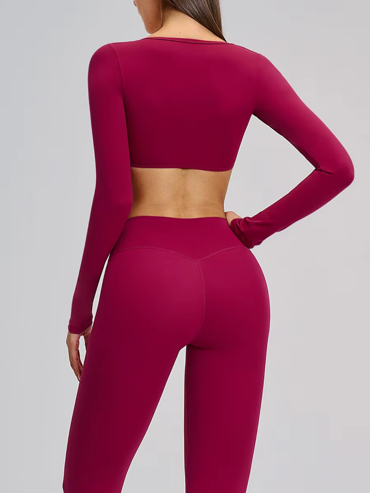 Open Front Cropped Long Sleeve Bolero Top