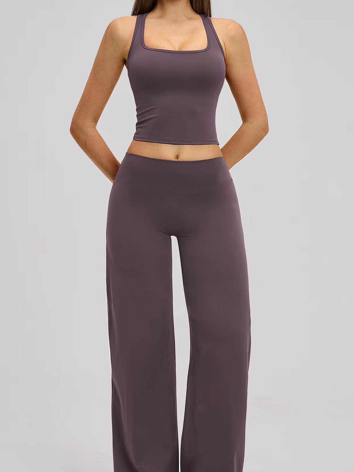Square Neck Racerback Cropped Tank