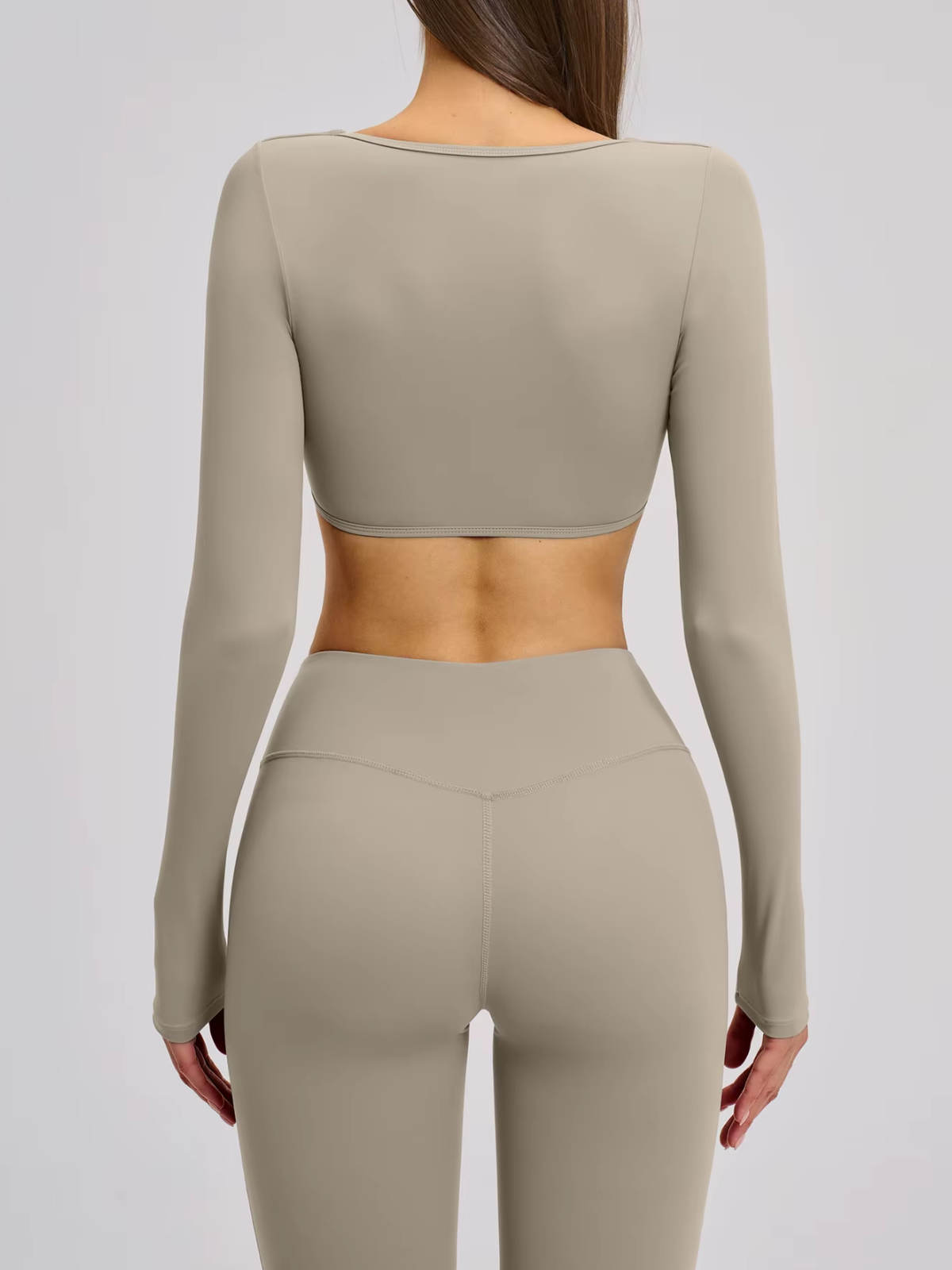 Open Front Cropped Long Sleeve Bolero Top